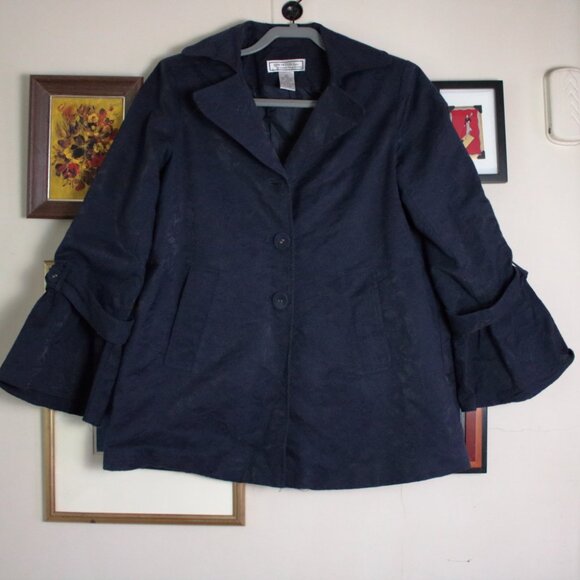 Vintage 80s/90s Simonton Says Navy Blue Jacket XS - Picture 1 of 14